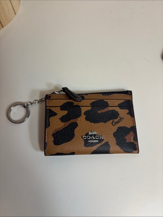 Coach Handbags - Coach leopard print wallet card case